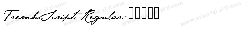 FrenchScript Regular字体转换